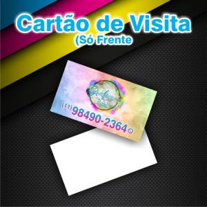 Cartão de visita Couchê Brilho 250g / 300g 9x5cm 4x0 Verniz Total Brilho Corte Reto 